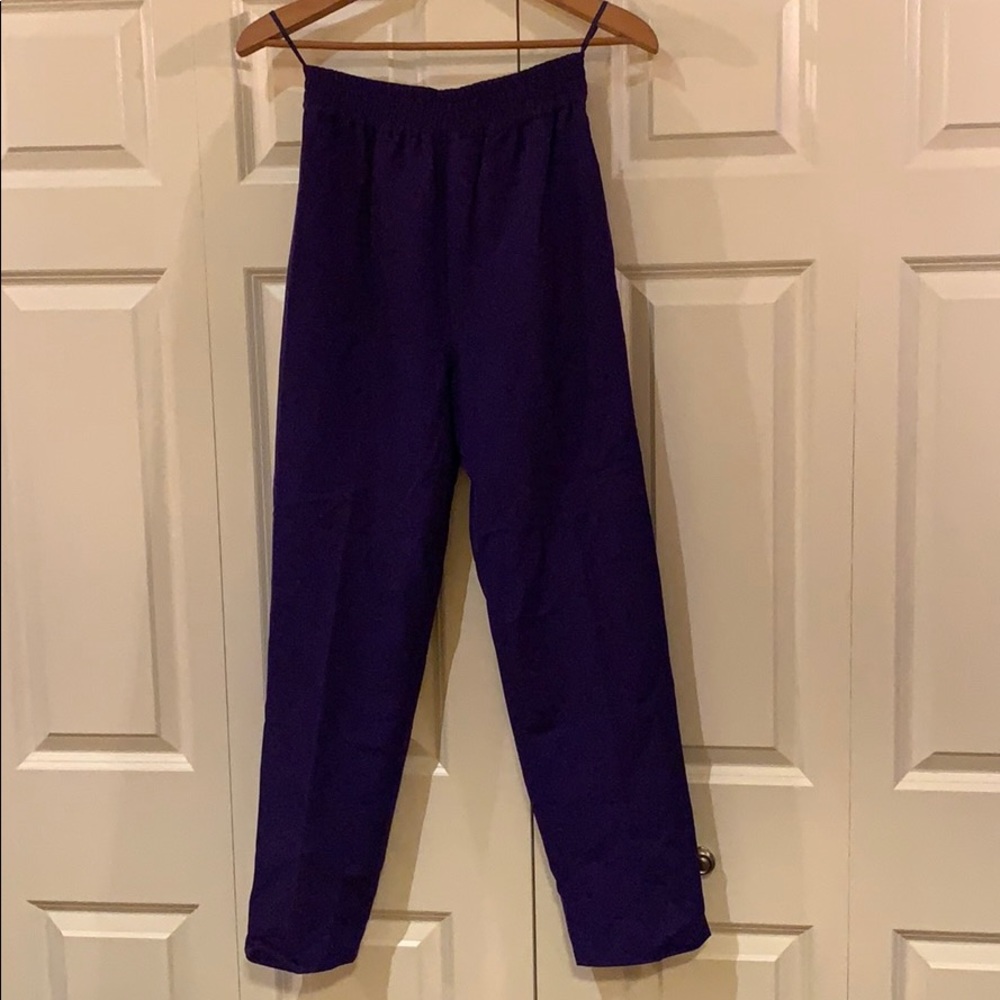 Lisa Ferranti Venezia Purple Wool Pants - Size 2